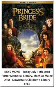 Kids Movie at the Library! The Princess Bride - 2pm downstairs